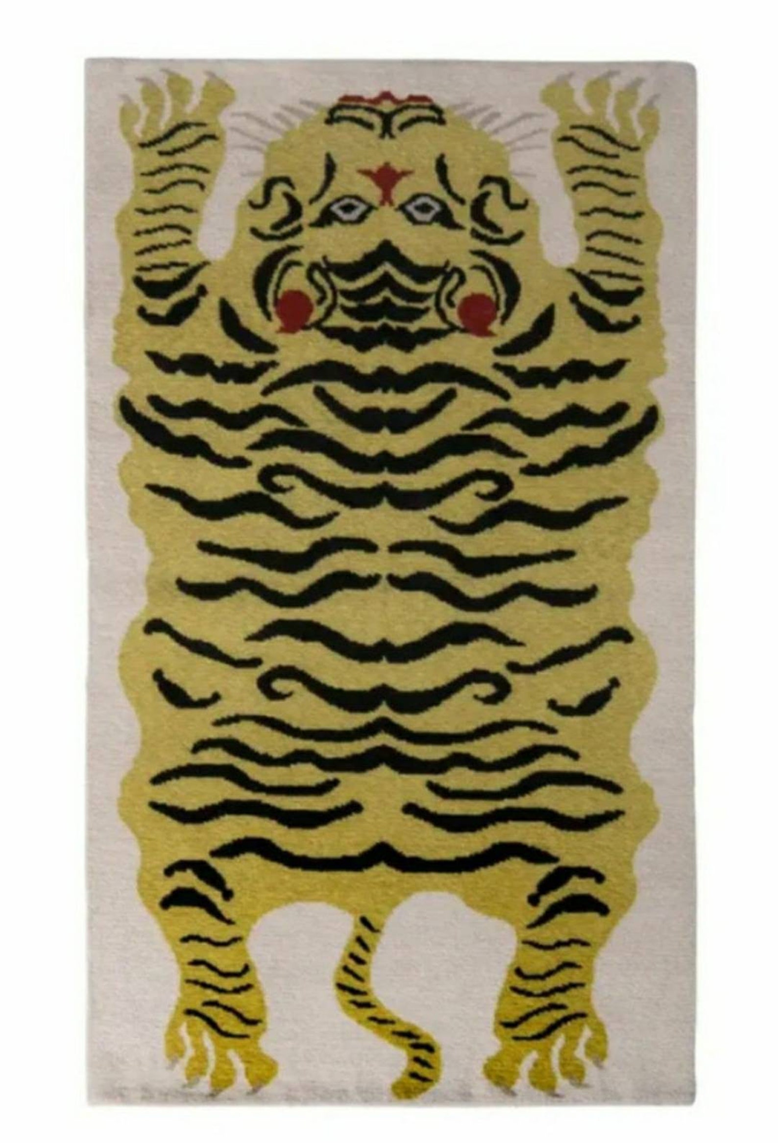Alfombra de tigre tibetano alfombra de mano tufted piel grande | Etsy