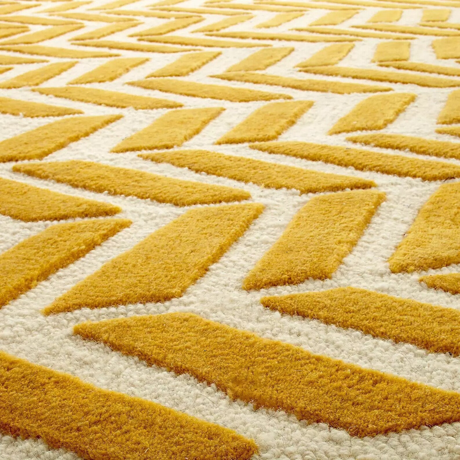 Premium Abstract Hand Tufted Yellow Designer Wool Tuft Rug 3x5 Etsy