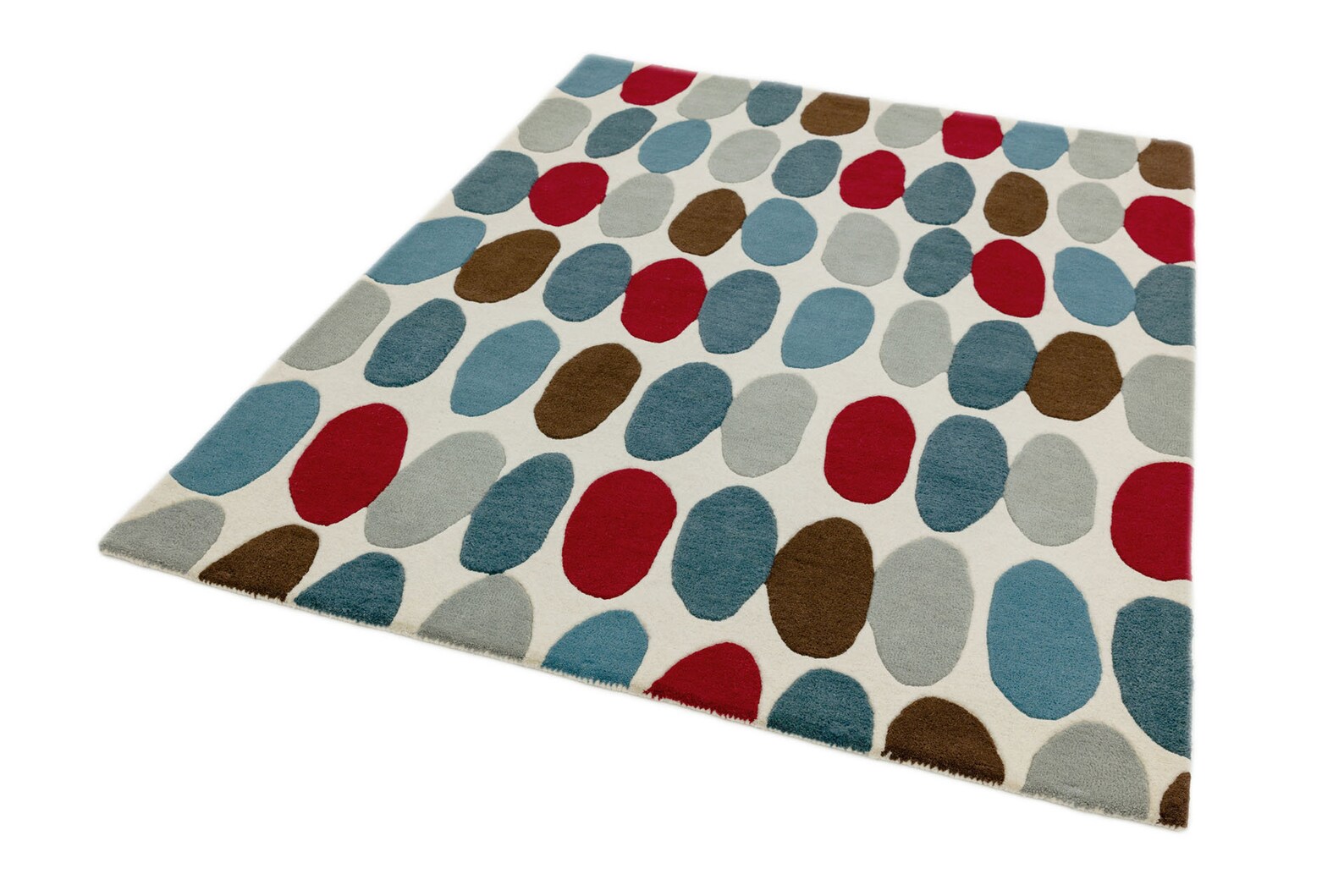 Red Teal Designer Tufted Rug Hand Woven Tufted Rug 3x5 5X8 Etsy