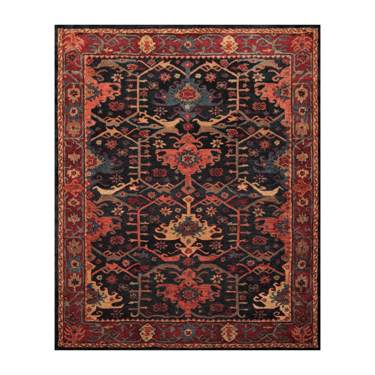 100 Authentic Persian Style Hand Tufted Designer Wool Rug Etsy