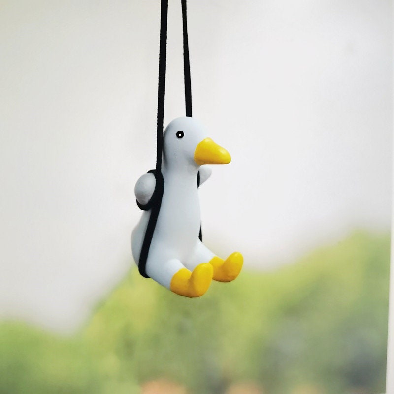  Swinging Duck Car Hanging Ornament,Car Mirror Hanging  Accessories,Cute Things Under 10 Dollars,Car Ornaments for Rear View  Mirror，Accesorios para carro (one) : Toys & Games