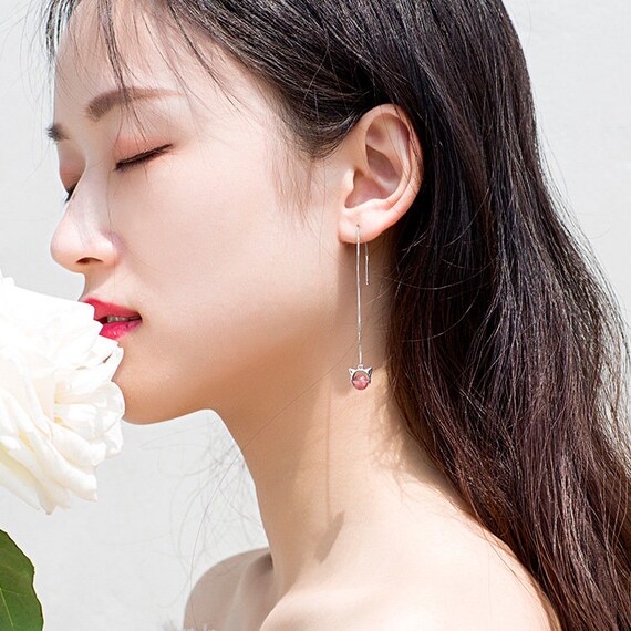 Korean threader sale earrings