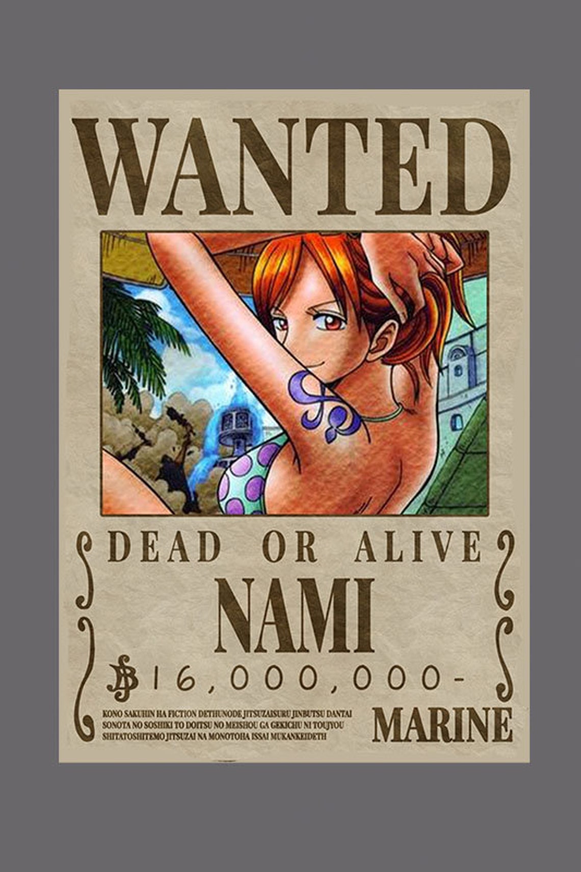 Nami 1st wanted poster one piece Poster Etsy