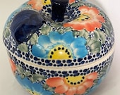 Rare UNIKAT Pattern Polish Stoneware Pottery by Manufaktura Apple Baker