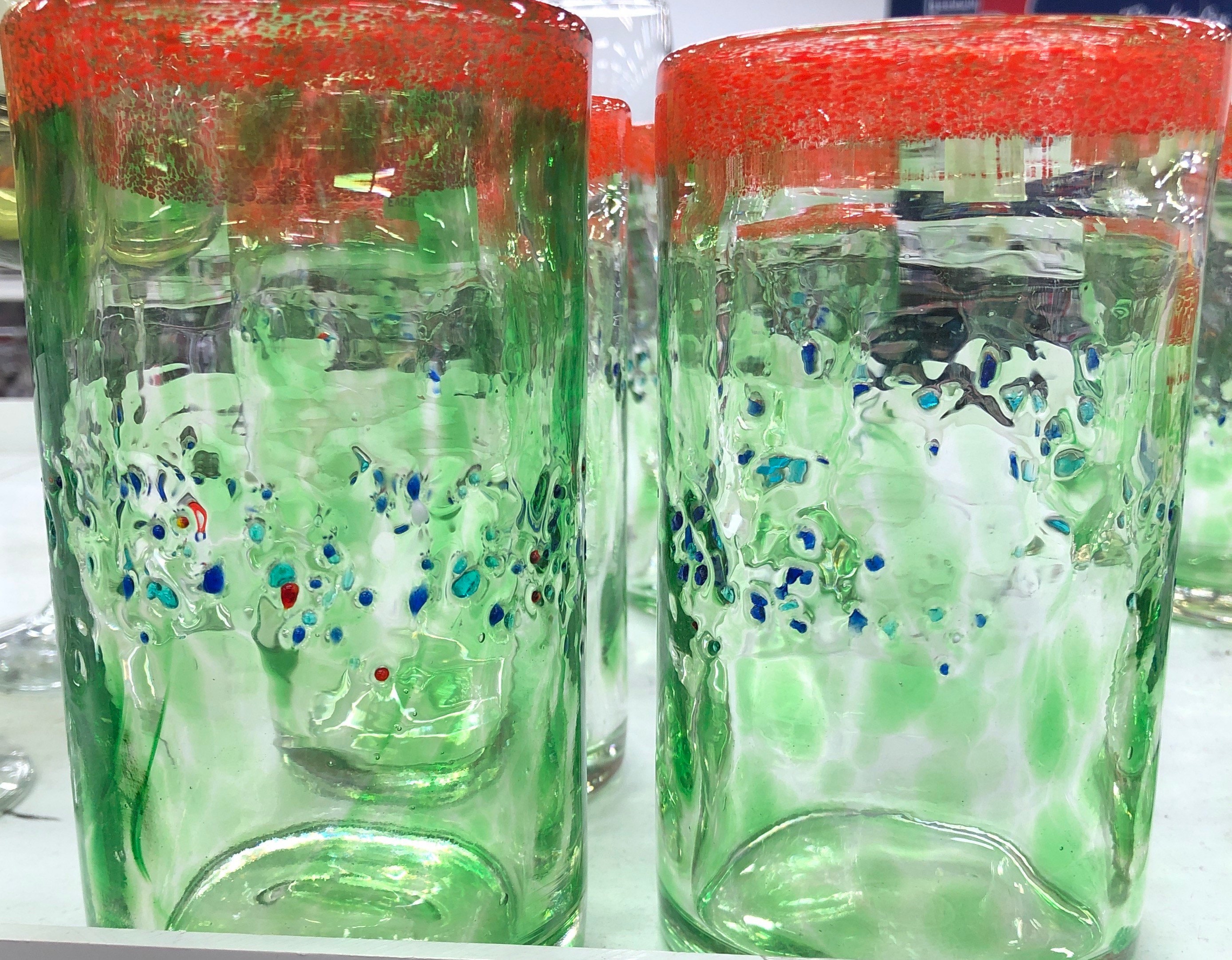 Recycled Glass Artisan Crafted Handmade Drinking Glasses 8 Etsy