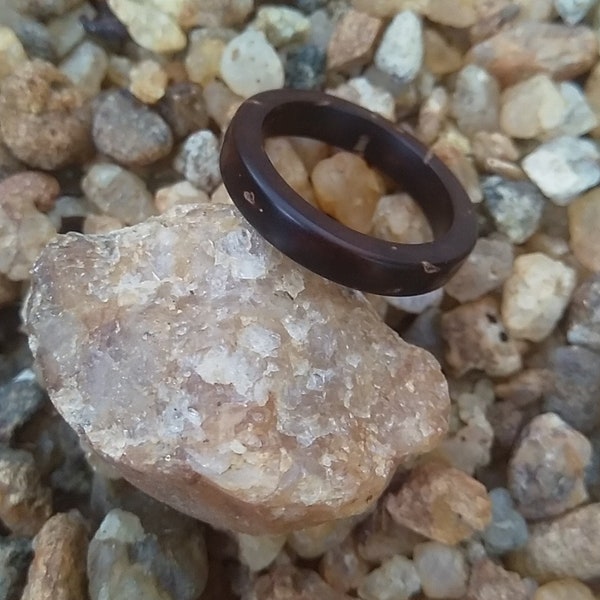 Coconut shell ring, Coco ring, Natural ring, Handmade ring, Eco friendly ring, Engagement ring, Wedding ring, Unisex ring, Birthday gift