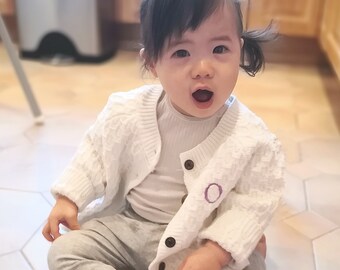 personalised baby cardigan