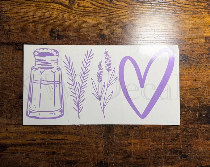 Practical Magics Salt Rosemary Lavender Love Decals | Window Stickers | Decals