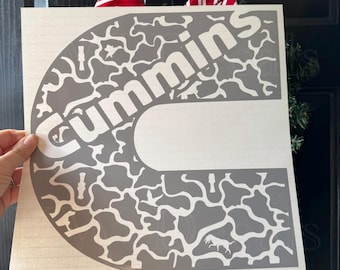Cummins Decal with Duck Camo / Turbo Diesel Decal/Sticker