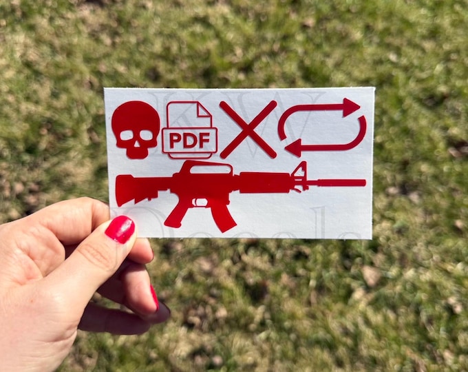 Emoji DPDR Dead Pedophiles Don’t Reoffend Rifle Decals | Window Stickers | Decals