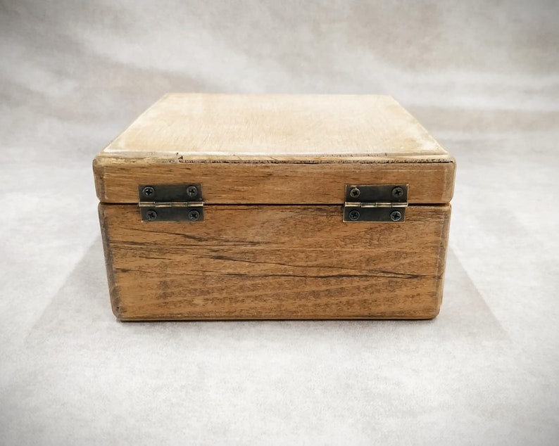 Jewelry Box Wooden Box Gift For Her Light Wood Light Color 14*14*7 cm Storage Wooden Box