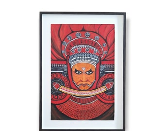 Kathakali Painting, Theyyam Painting, South Indian Art, Onam Decor ...