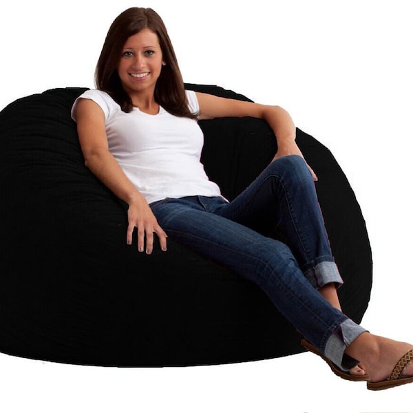Velvet Bean Bag Cover Fully Washable (Without Beans) Bean Bag Cover All Size, Pack of 1 Piece