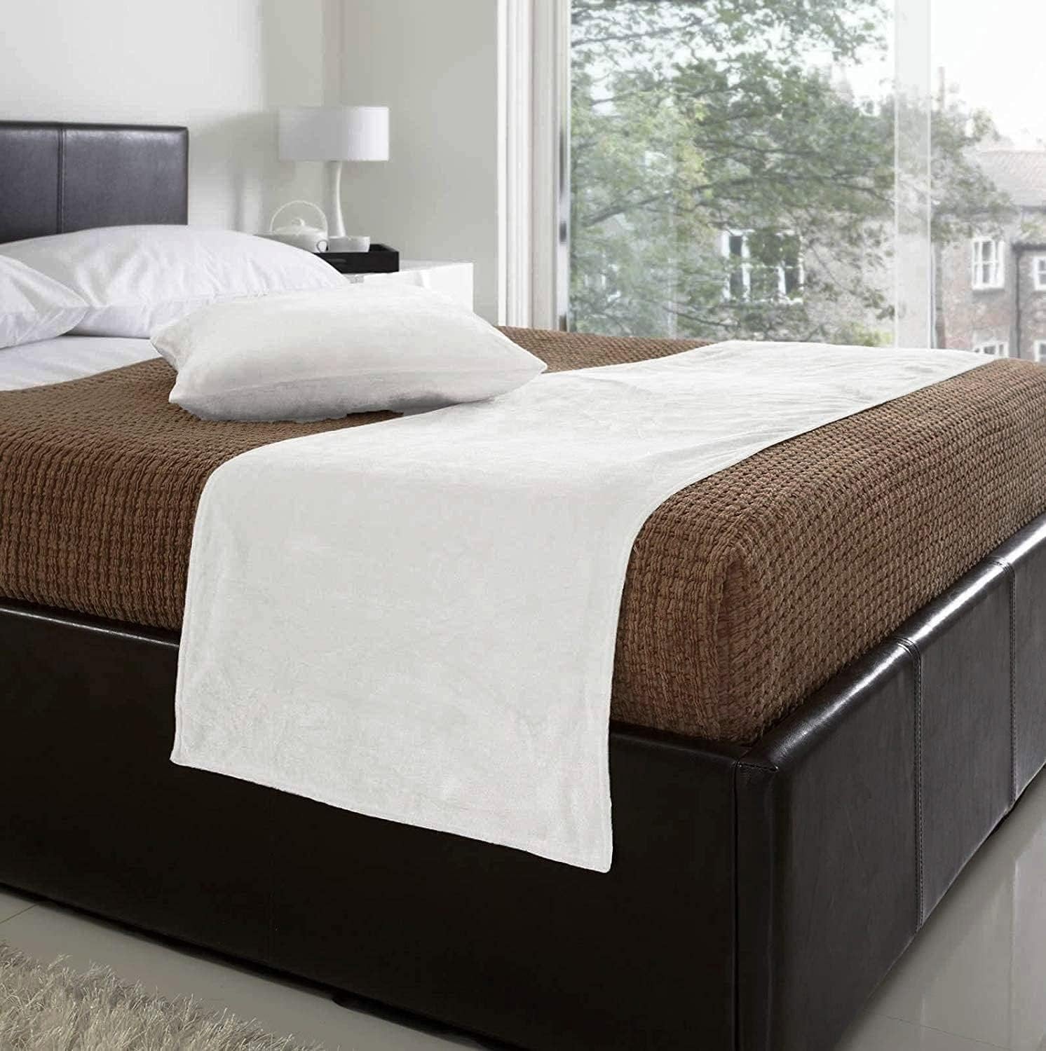 King Pure Cotton Bed Runner 600 TC Pinch Pleat Bed ... - Shein