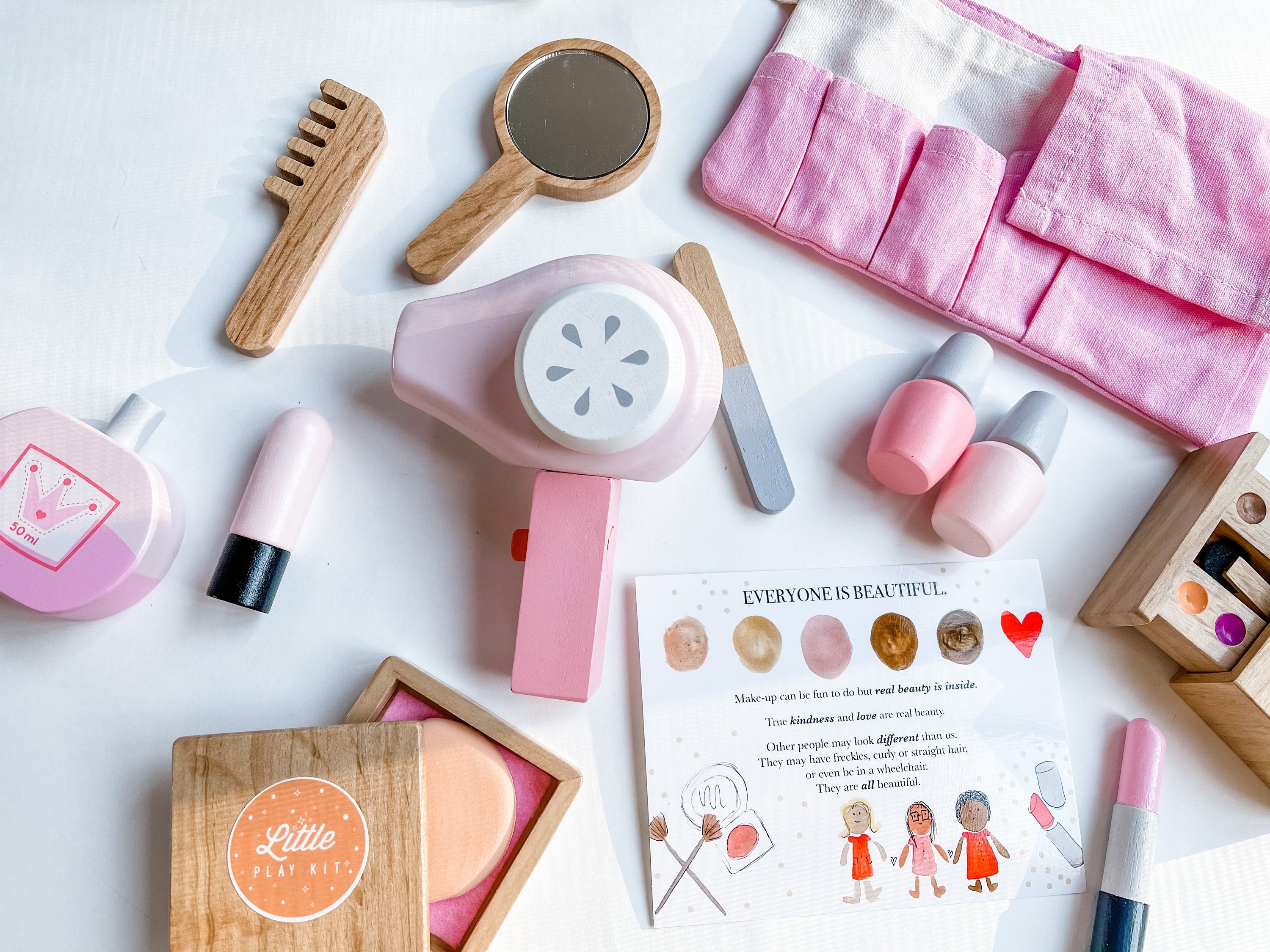 Wooden Montessori Beauty Makeup Kit Toy Real Wooden Toys Etsy