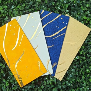 40er Set Kuvert Elegante Shagun Papiergeld Umschläge für Bargeld mit goldenem Design shaadi Hochzeit Roka Baby shower