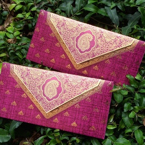 Enveloppe, lot de 10 enveloppes tendance premium de mariage avec une belle couleur dorée, mariage, shaadi, baby shower, Roka