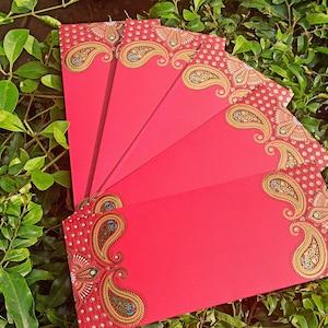 封筒 20 枚セット 高級ハンドメイド封筒 結婚式のギフト用お金用現金封筒 Shaadi Shagun ベビーシャワーギフト Roka。