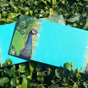Set mit 20 Envelope Shagun Papiergeldumschlägen für Bargeld mit goldenem Pfau, Shaadi, Hochzeit, Roka, Babyparty.