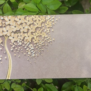 Envelope Set 20 Elegante Premium goldene Farbe Baum Hochzeit / Schenken / Geld / Bargeld Umschläge, Shagun, Baby-Dusche-Geschenk, Roka.