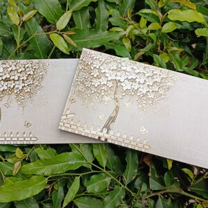 Envelopset van 20 handgemaakte Shagun-trouwenvelop met prachtige gouden boom / bruiloft / shaadi / Babyshower / Roka