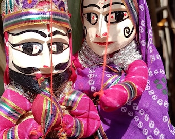 Handcrafted Rajasthani String Puppets: Bohemian Home Decor