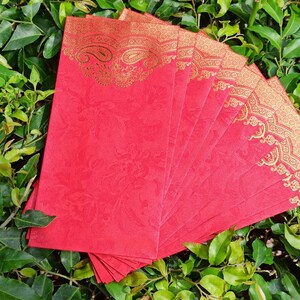 Set van 25 handgemaakte stijlvolle enveloppen bruiloft cadeau geld contant geld enveloppen Shaadi Shagun kraamcadeau Roka.