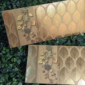 Set mit 10 Umschlägen Premium stilvolle Shagun Papier Bargeldumschläge für Bargeld goldene Blume Shaadi Hochzeit Roka Baby-Dusche