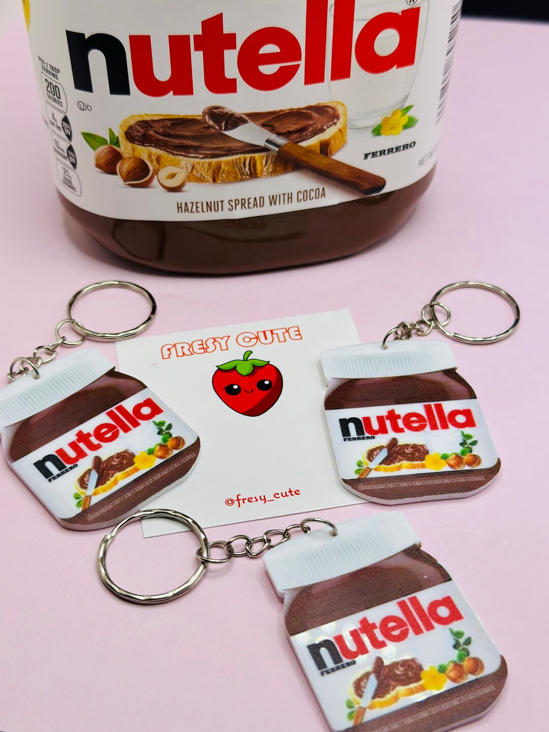 Nutella Keychain, Chocolate, Cacao, Cute, Etsy