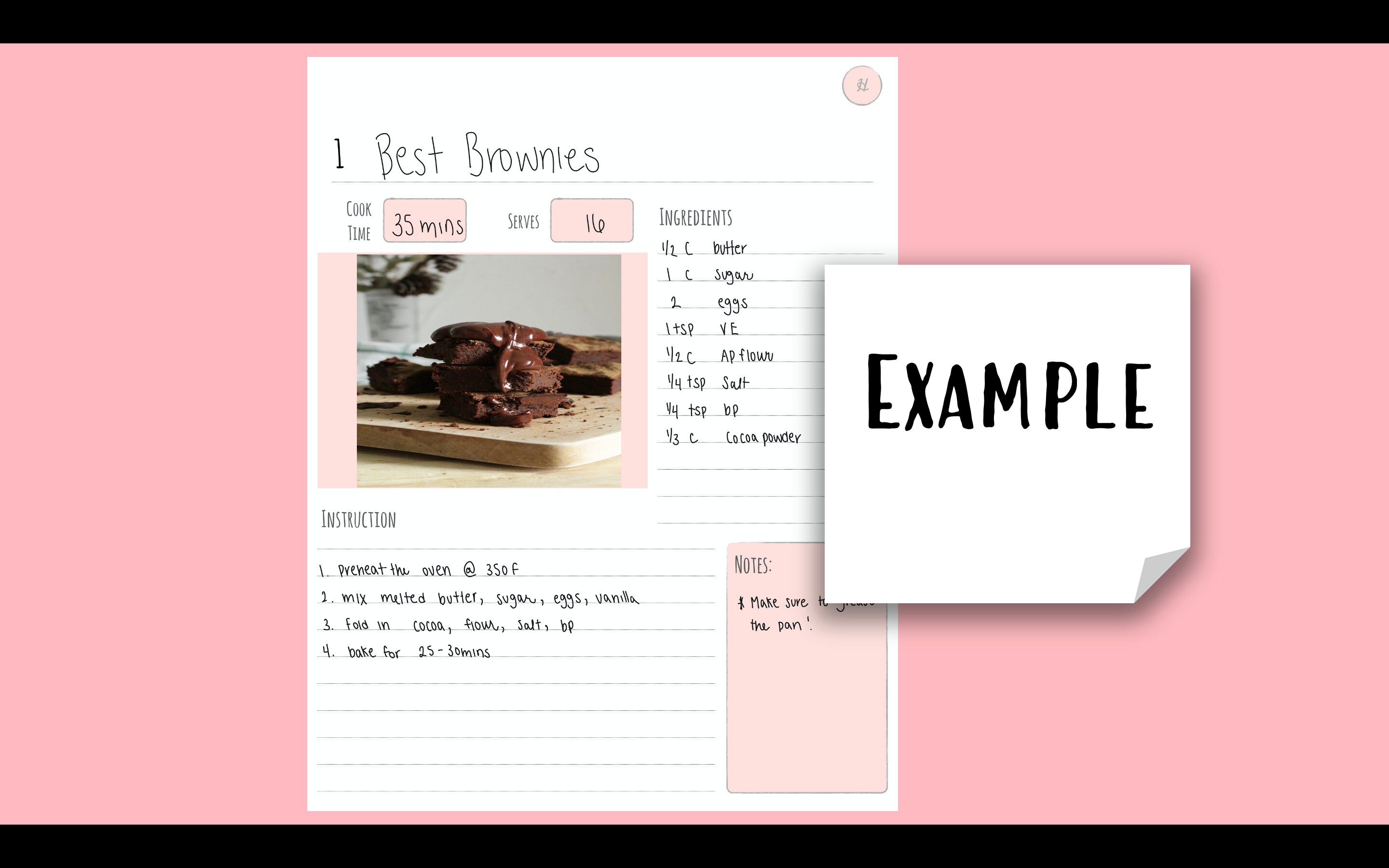 Digital Recipe Book Digital journal Recipe Book for Ipad Etsy