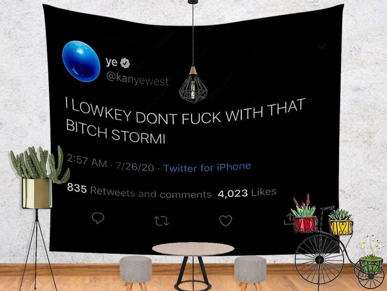 Kanye Tweet Wall Tapestry, Kanye West Wall Tapestry