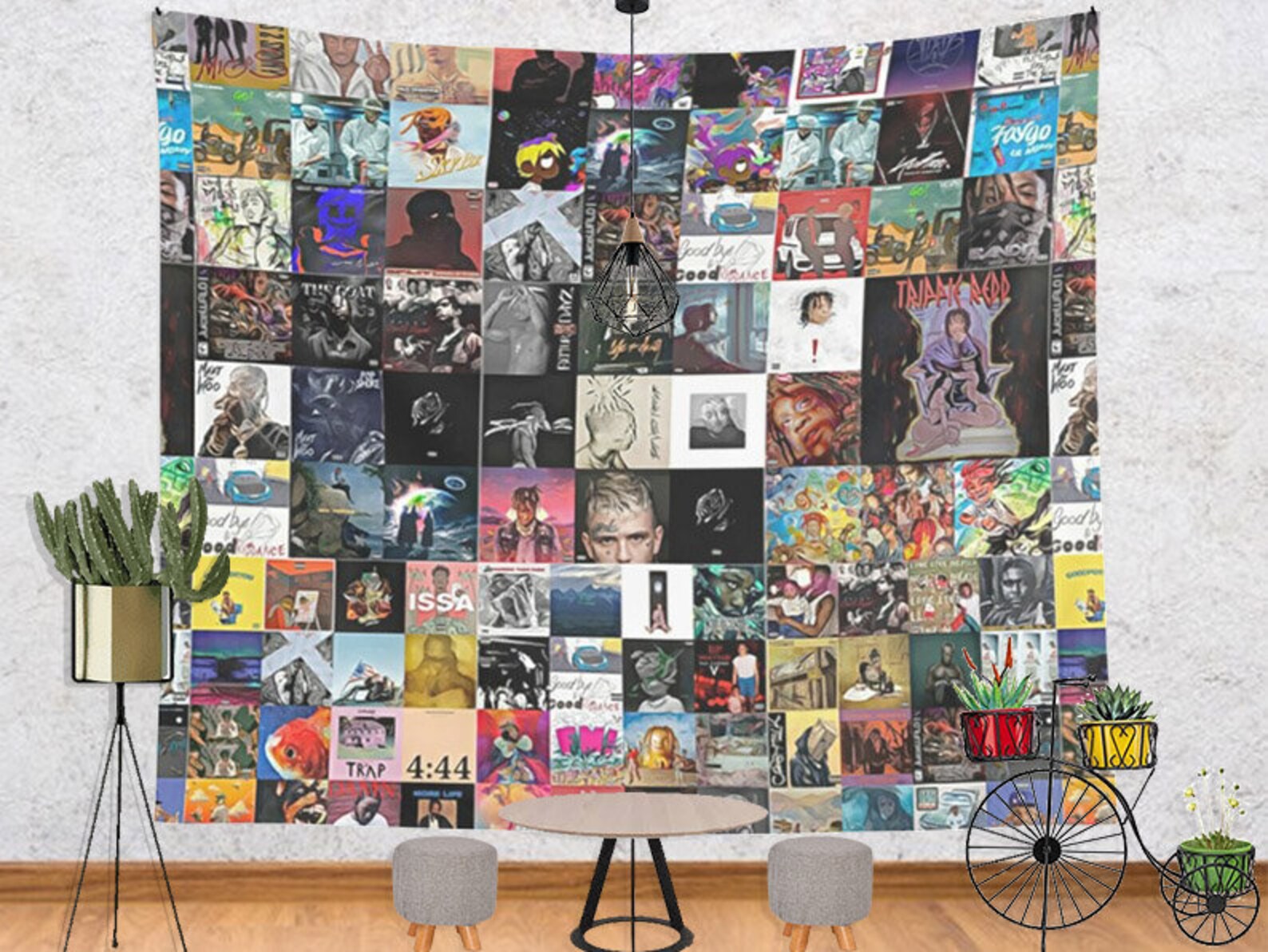 Album Cover Collage Tapestry Rap Album Collage Wall Tapestry Etsy