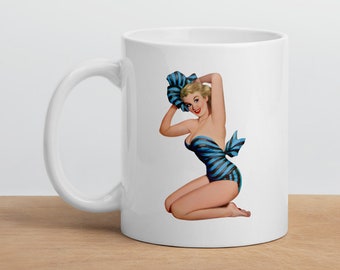 Pin Up Girl-Tasse • Keramik Kaffee- / Teetasse in 11 Unze erhältlich. oder 15 oz. Fassungsvermögen