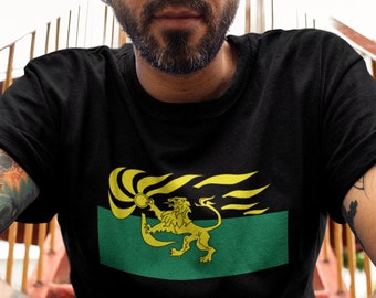 ZAMUNDA Flag Shirt • Unisex tshirt for men women, mens womens t-shirt, fan gift for him her, funny tee, fictional African country with lion