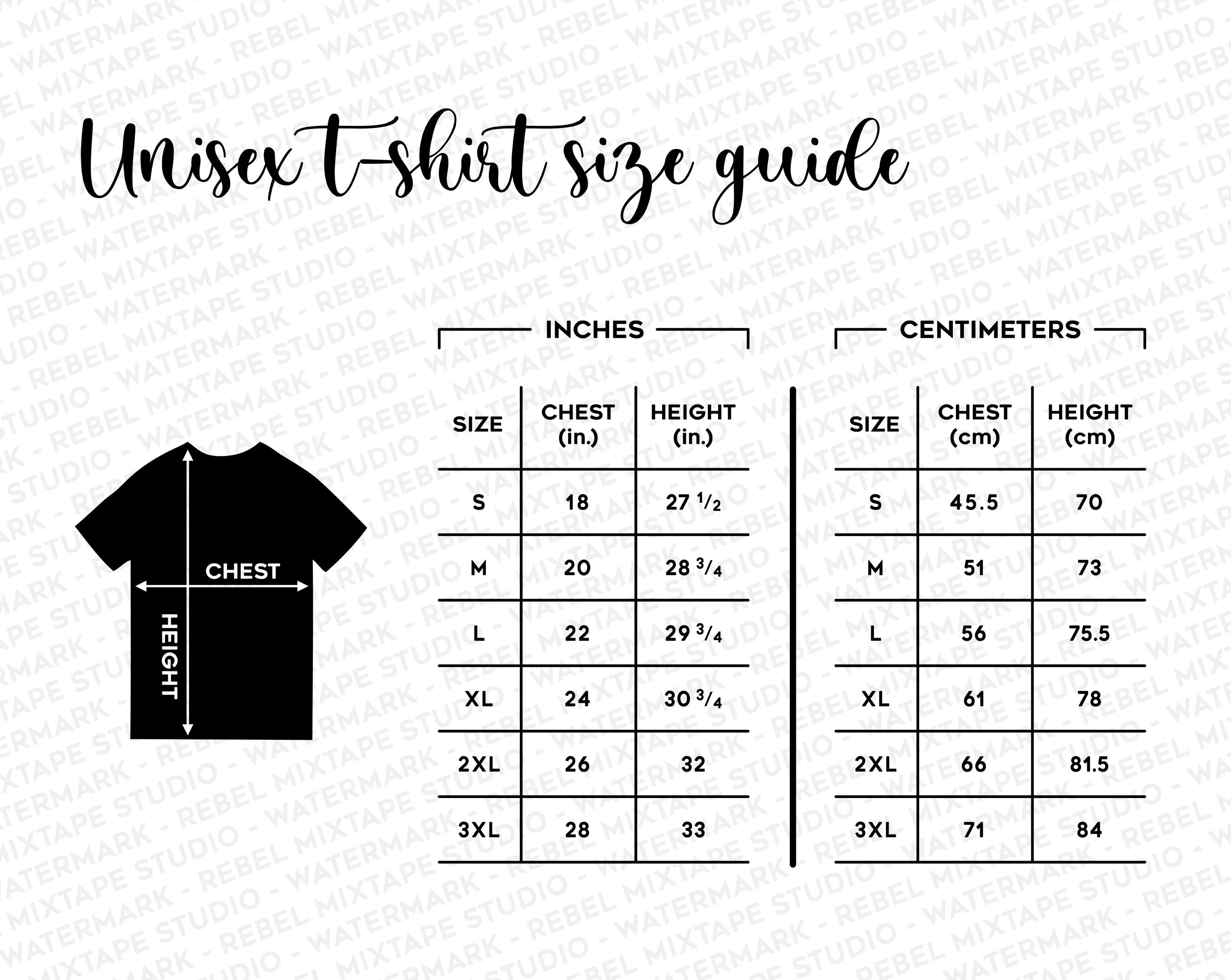 ANVIL 980 Size Chart, Unisex Lightweight T-shirt  | Clean modern Anvil 980 sizing chart, Anvil 980 tshirt size guide, inches and centimeters