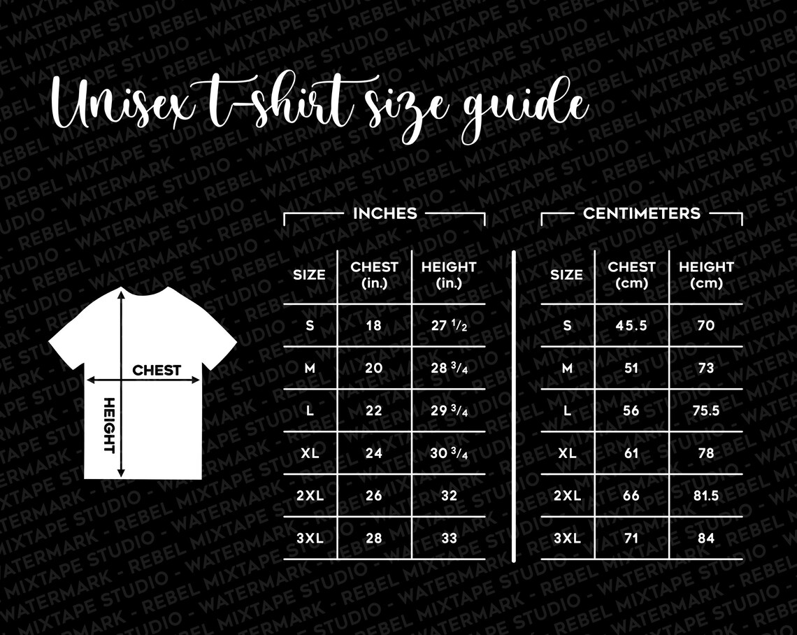 anvil t shirt size chart