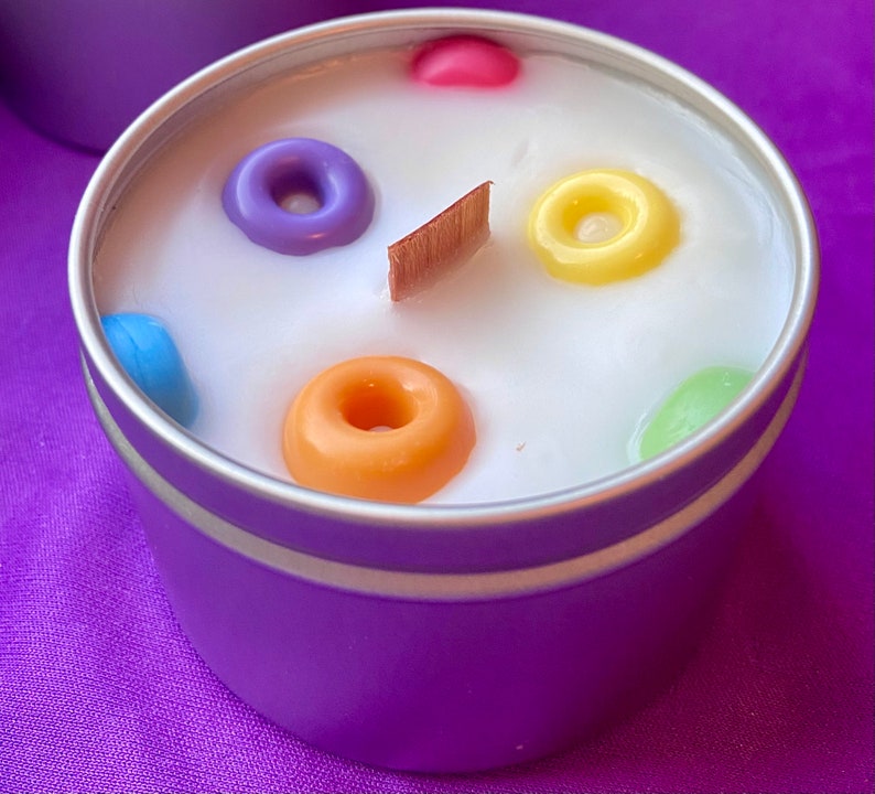 Fruit Loops Wood Wick 8oz Tin Candle Etsy