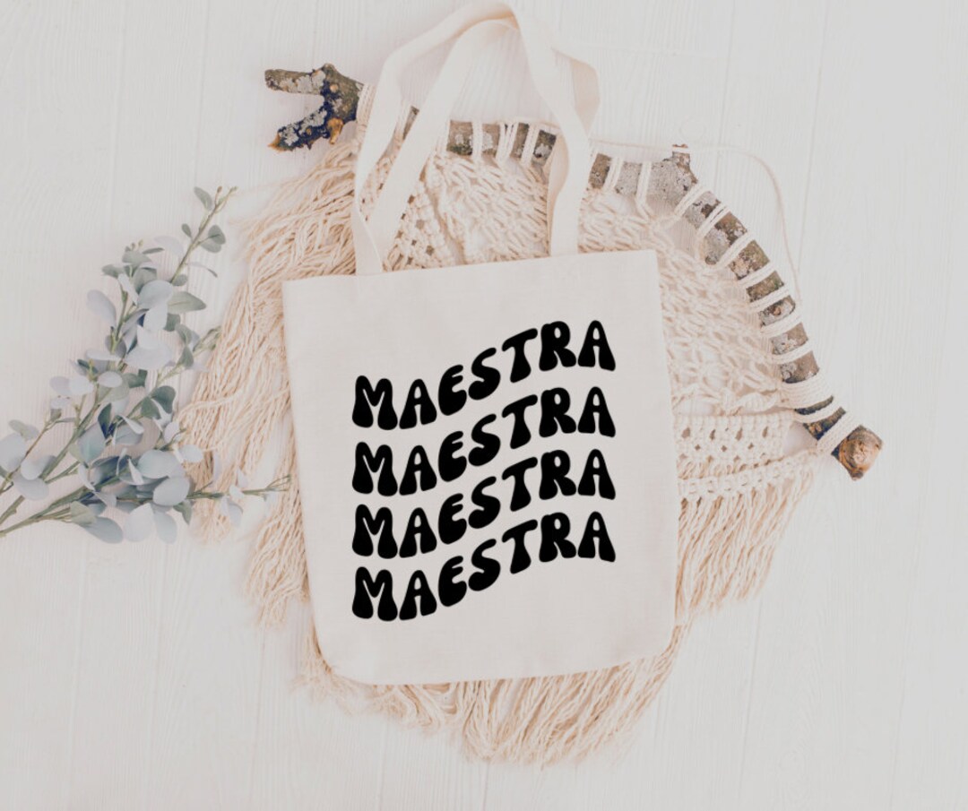 Maestra Tote Bag| Bilingual Teacher Bag| Latina Teacher| Canvas Bag - Etsy