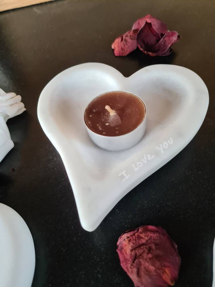 Coupelle à Bougie, Bijoux, ... ou Vide Poches en Marbre de Carrare.