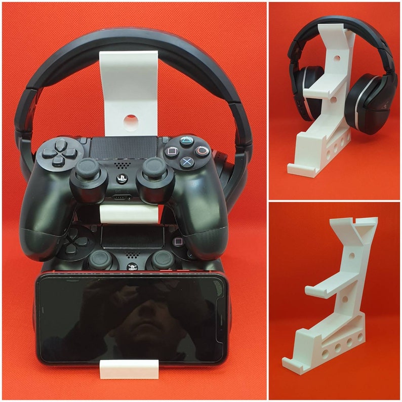 Ps4 controller Stand phone holder headset Etsy