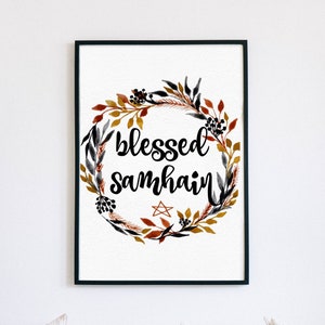 Samhain Wreath Art Print