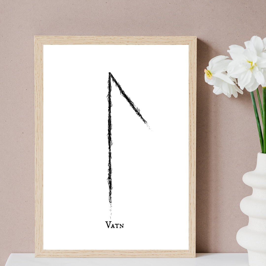 Water Element Rune Art Print - Etsy