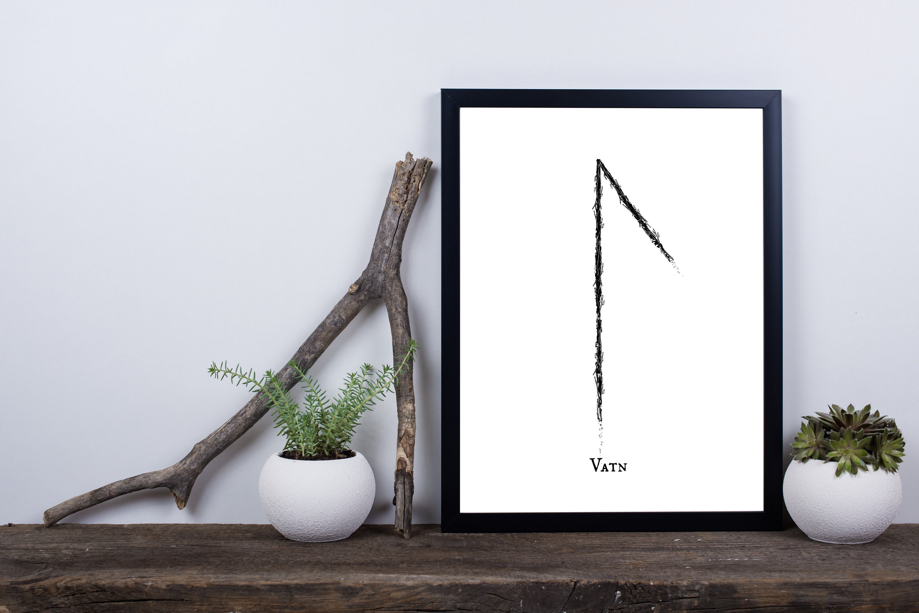 Water Element Rune Art Print - Etsy