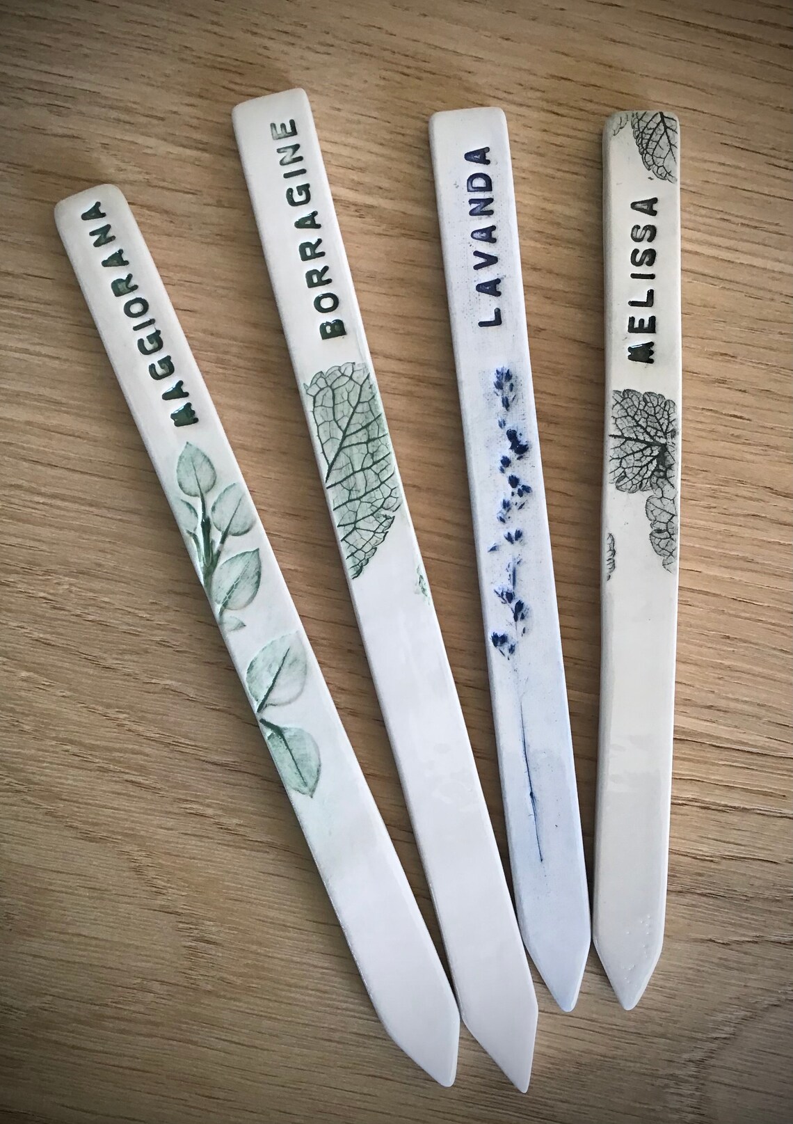 Ceramic Herbs Marker Etsy