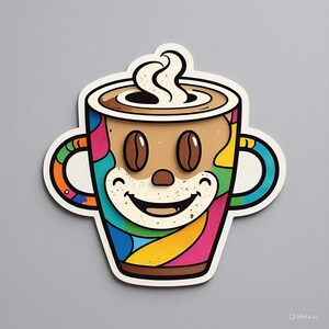 Colorful Smiling Coffee Mug, Fun Gift for Coffee Lovers, Cute Ceramic Cup for Home, Office, and Holiday Celebrations