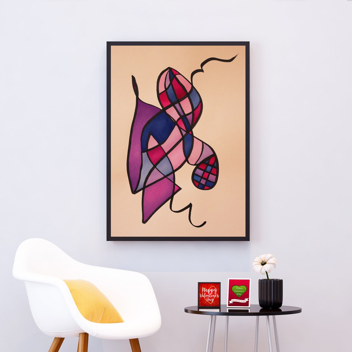 Abstract painting Wall decor Wall Art Download Digital Etsy