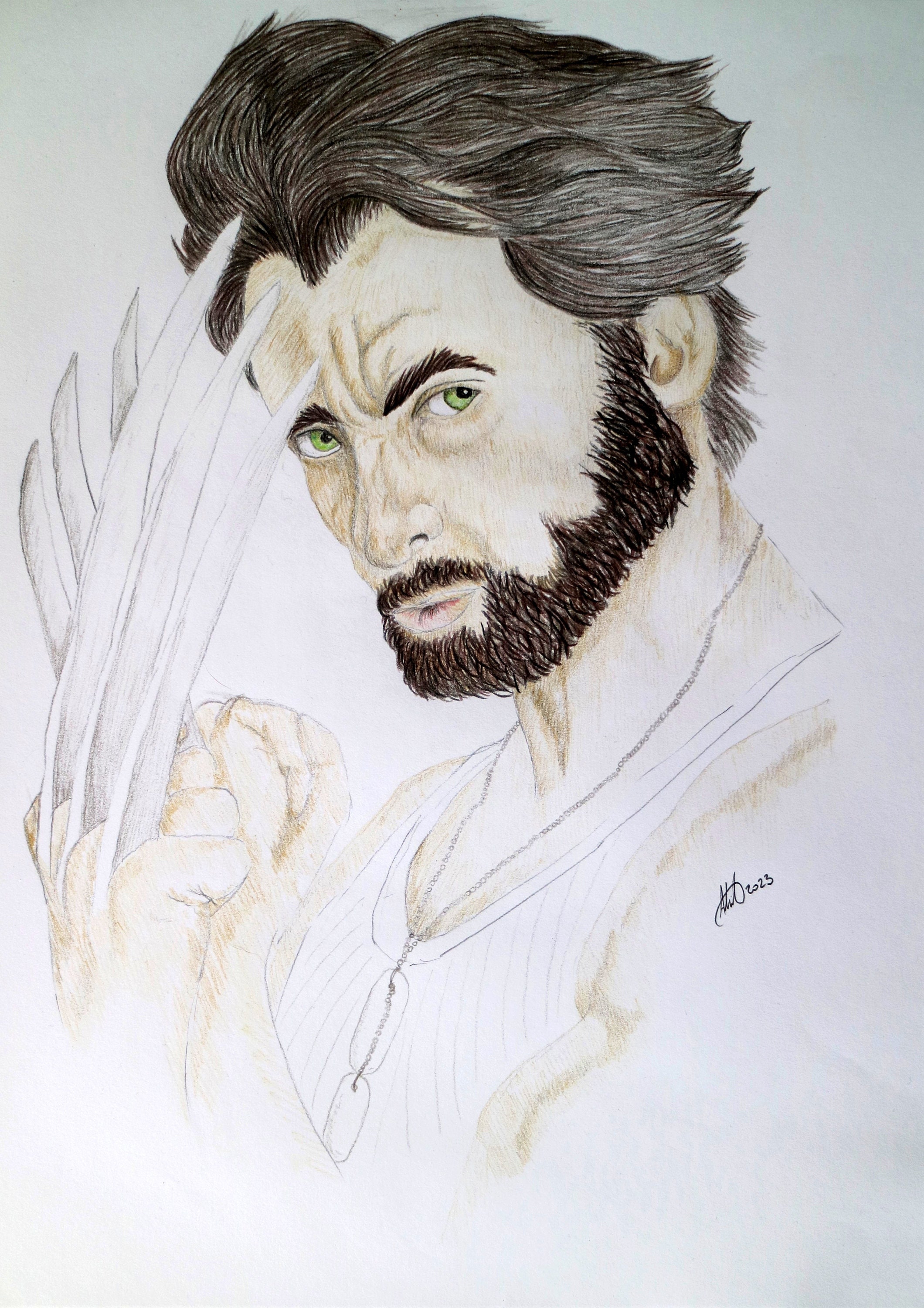 Wolverine, Hugh Jackman, Marvel's Xmen, Digital Wall Drawing Print - Etsy