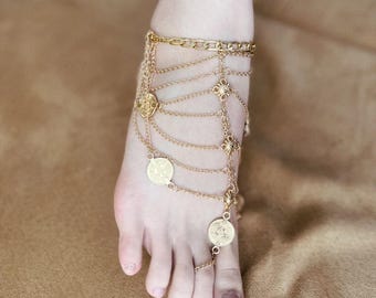 Boho Toe Anklets Bracelet, Adjustable Anklet Chain, Gold Sliver Anklet Bracelet, body chain Festival Jewelry, Summer Dress Accessory