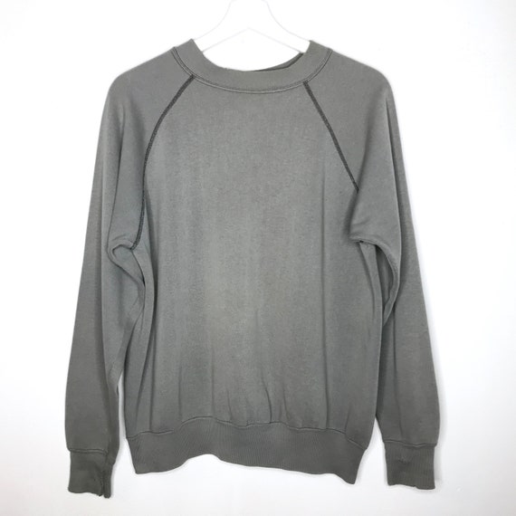 1970s Faded Blank Grey Sweatshirt