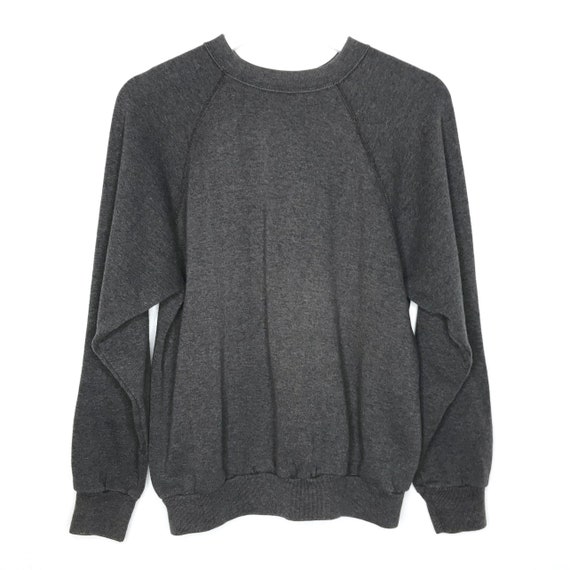 1980s Faded Black Grey Sweatshirt